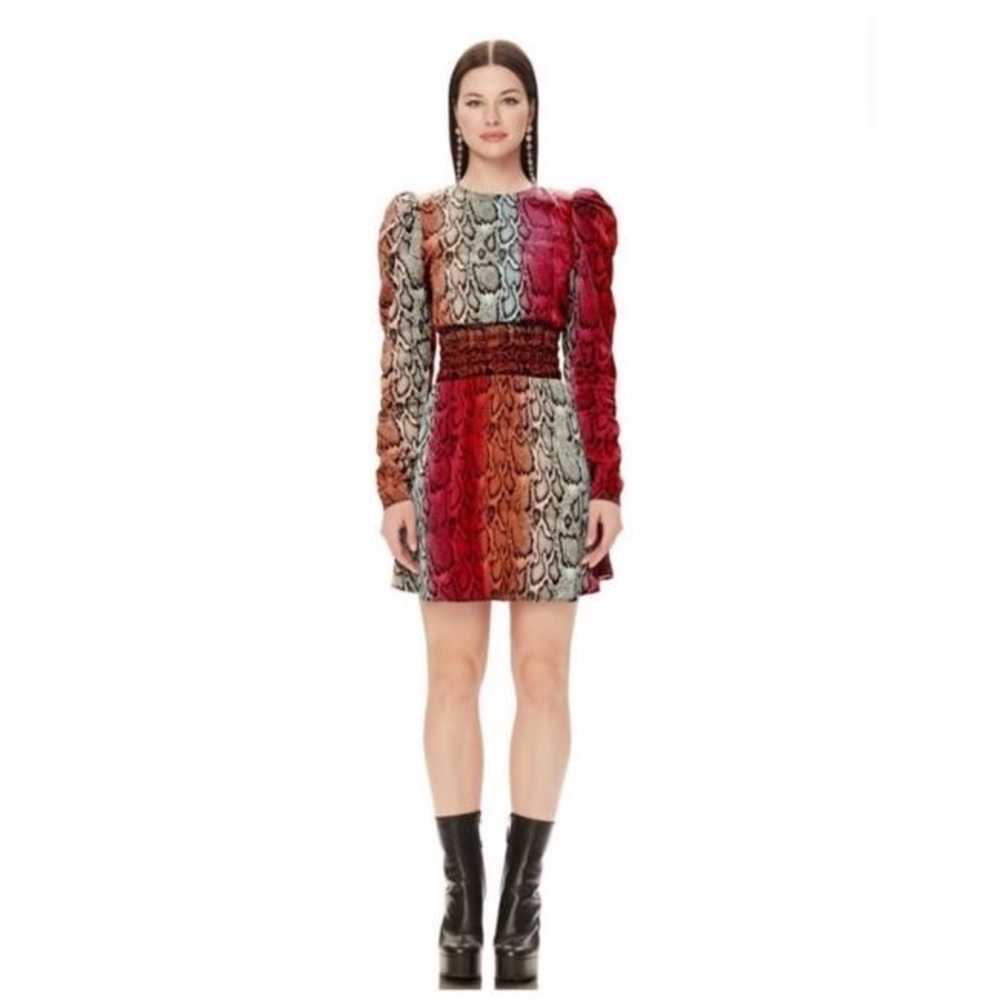AFRM Violaine Ombré Snake Print Dress